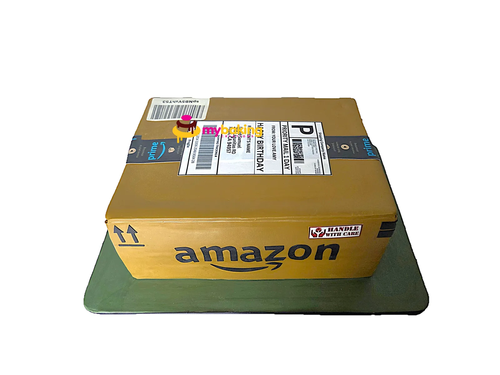 Custom Amazon package box sculpted cake San Francisco